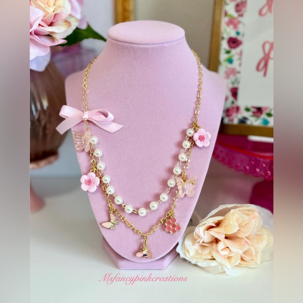 22k Gold Plated Butterfly Coquette Charm Necklace